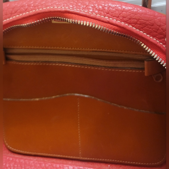 Dooney & Bourke Vintage Red Bowling Leather Handbag - Picture 7 of 13